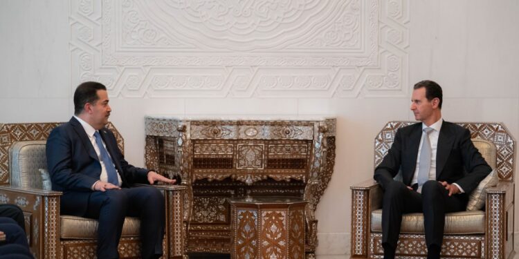 الرئيس الاسد يستقبل رئيس الوزراء العراقي محمد شياع السوداني